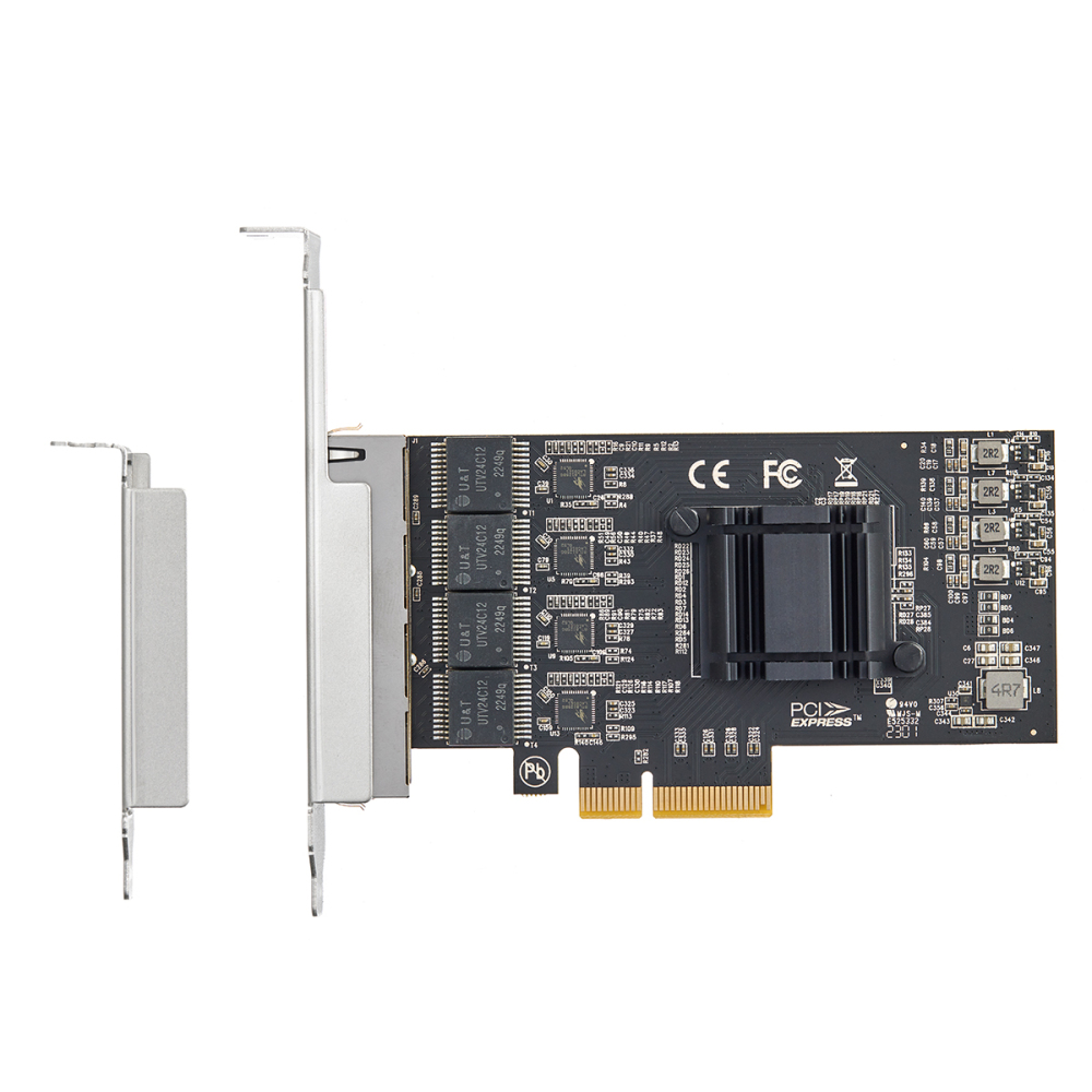 4-Port 2.5Gbps PCIe Ethernet Adapter - RTL8125B Controller, RJ45 NIC (2500/1000/100Mbps) with PXE Support for Windows/Linux