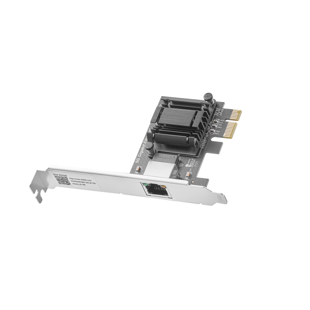 Single-Port 5Gbps PCIe Ethernet Adapter - RTL8126 Controller, RJ45 NIC with Low-Profile Bracket, PXE Support for Windows 11/10 & Linux