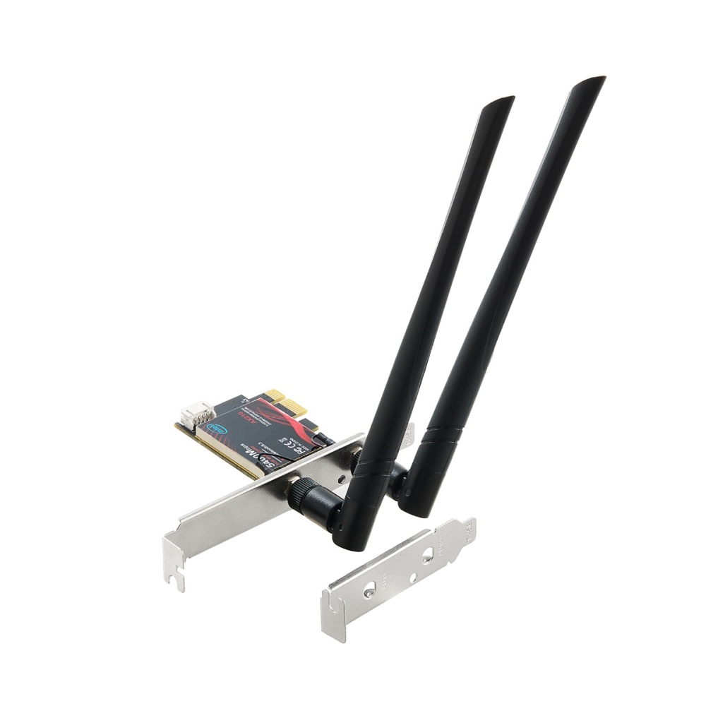 WiFi 6E Card AX5400 PCIe WiFi Network Adapter, Intel AX210 Chip Bluetooth 5.3, Tri-Band 2.4GHz/5GHz/6GHz OFDMA & MU-MIMO, for Windows 10/11