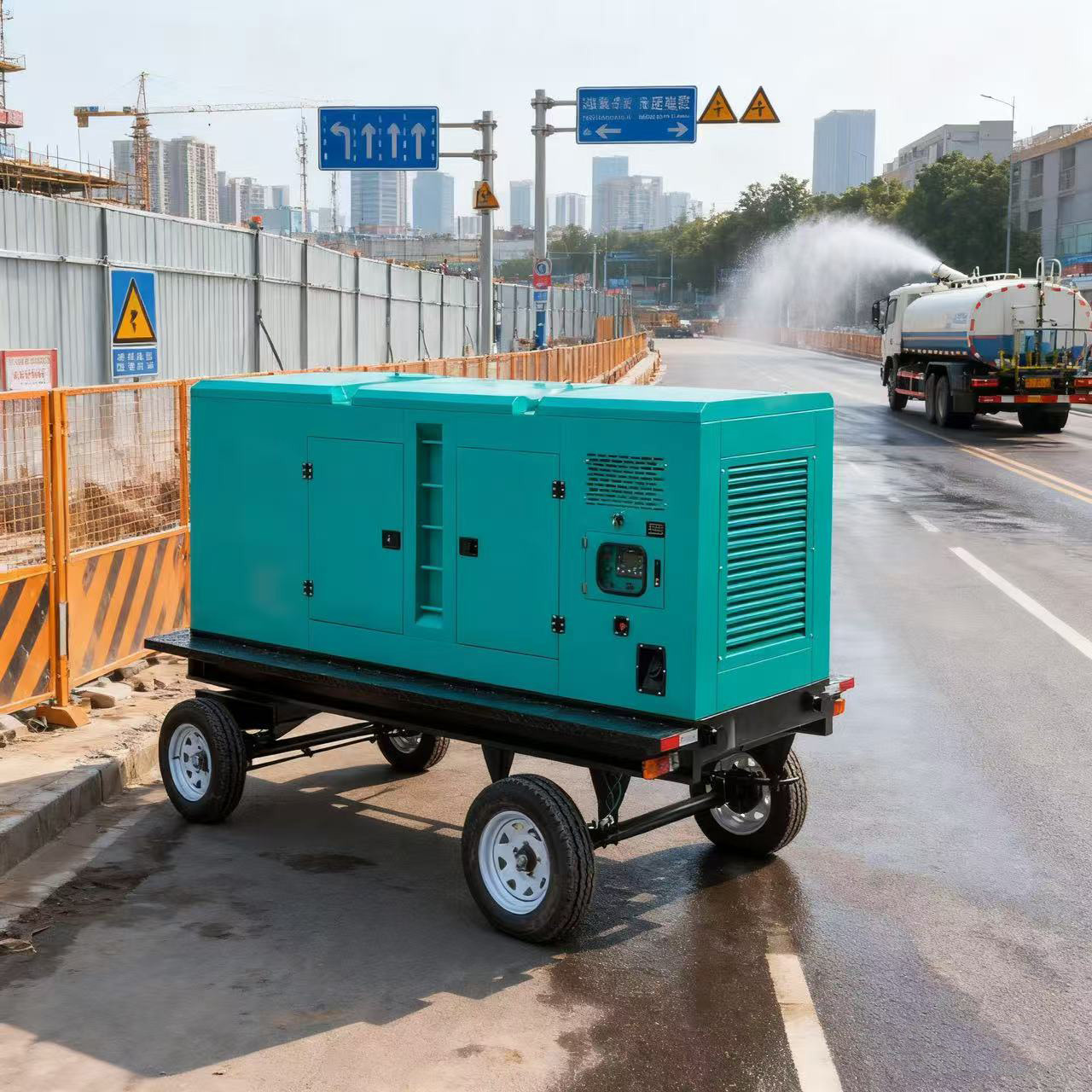 Mobile Portable Trailer Silent type Generator Set with Auto-start
