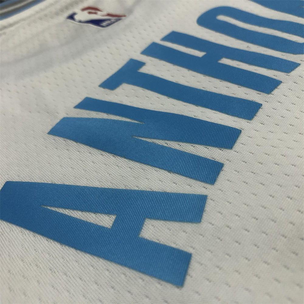 NBA Los Angeles Lakes Round neck White Jersey ANTHONY#7 S-XXL