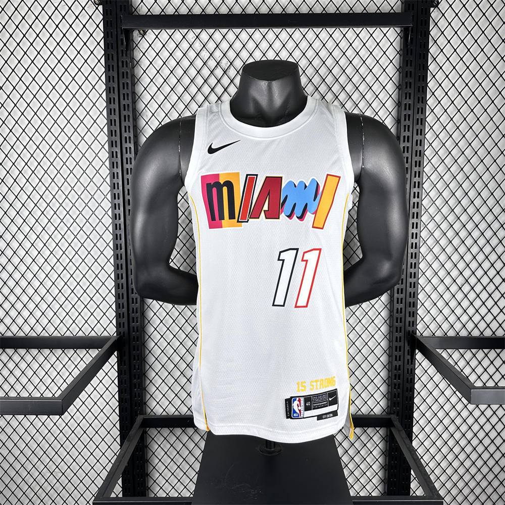 NBA Miami Hearts Round Neck City Edition White Jersey JAQUEZ JR.#11 S-XXL