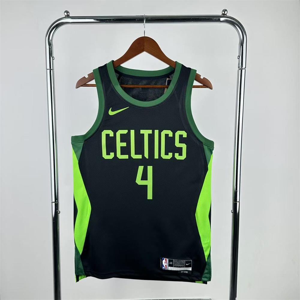 NBA Boston Celtics 24/25 City Edition Round Neck Black Jersey HOLIDAY#4 S-XXL