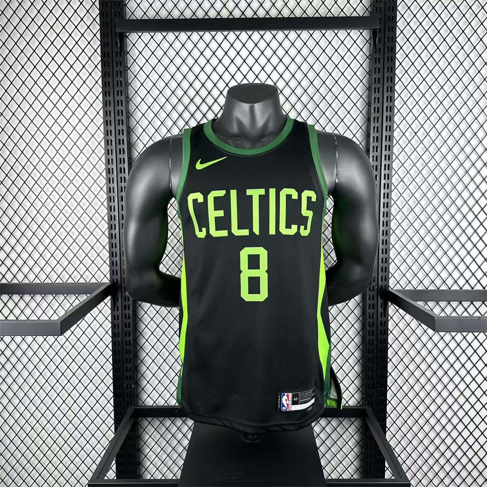 NBA Boston Celtics 24/25 City Edition Round Neck Black Jersey PORZINGIS#8 S-XXL