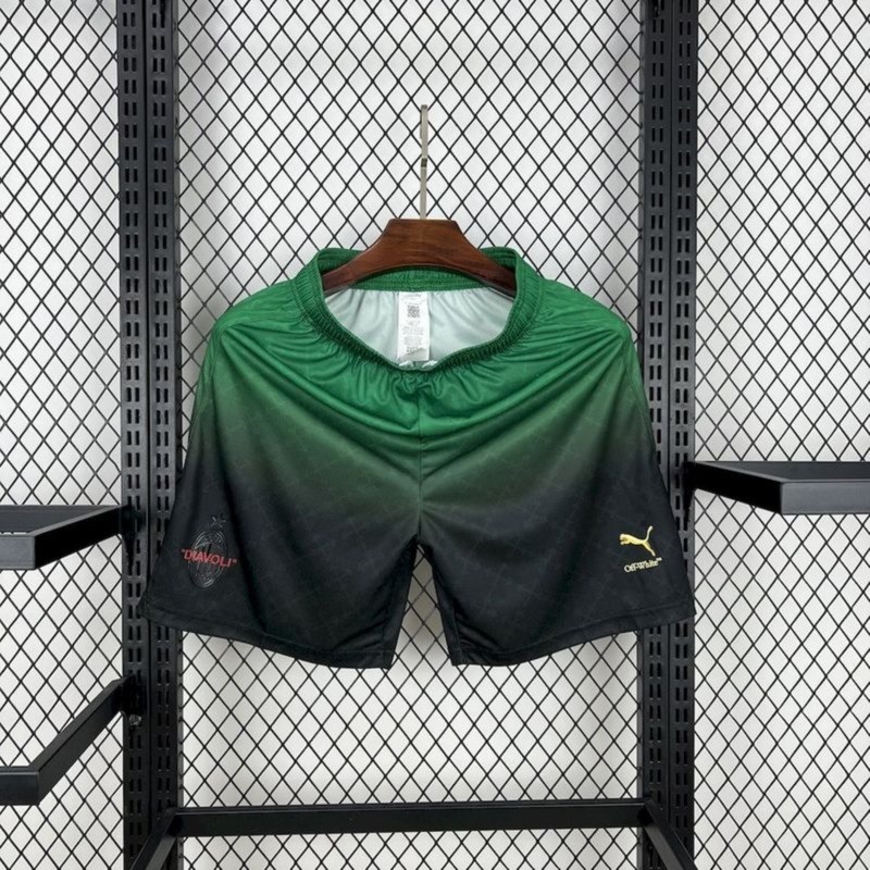 2025/26 AC Milan Co-Branded Edition Dark Green Shorts  Size:S-XXL