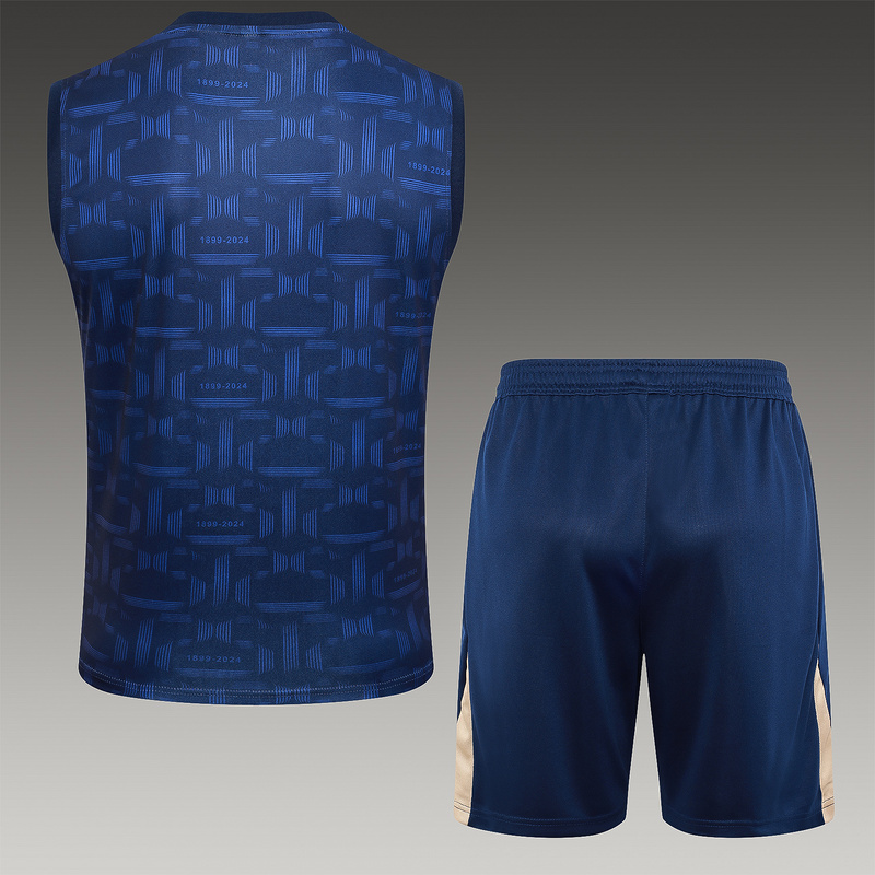24/25 Barcelona royal blue raining Set Shirt and Shorts