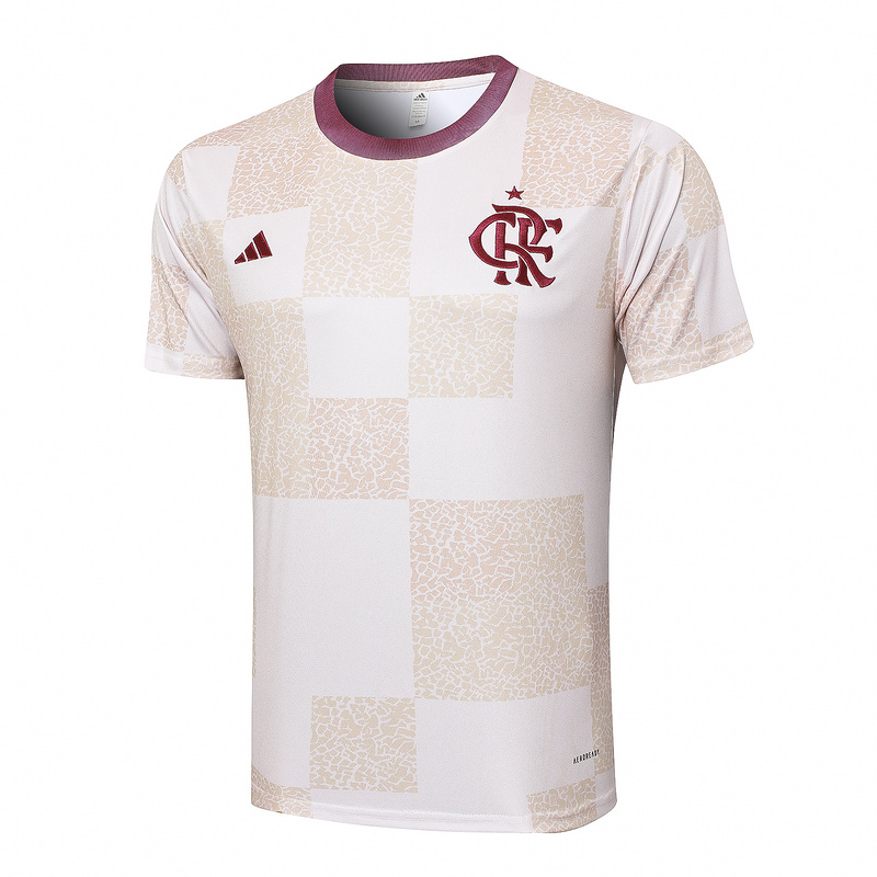 24/25 Flamengo White Training Set Shirt and Shorts