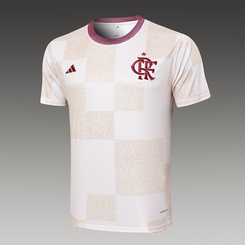 24/25 Flamengo White Training Set Shirt and Shorts