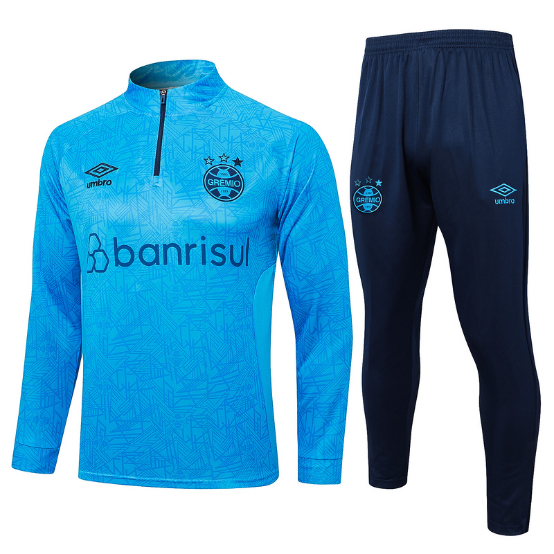 24/25 Grêmio Foot-Ball Porto Alegrense Take blue Long-sleeved half-pull training kit Football team kit