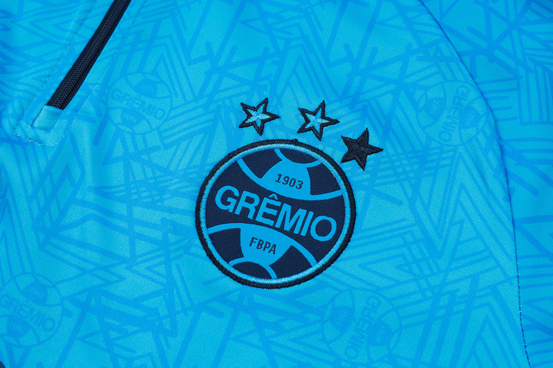 24/25 Grêmio Foot-Ball Porto Alegrense Take blue Long-sleeved half-pull training kit Football team kit