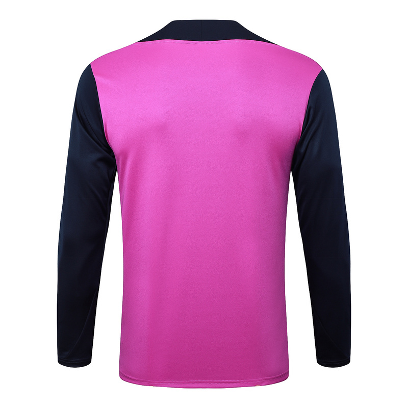 202526 Barcelona Purple Long-sleeved half-pull training kit Football team kit
