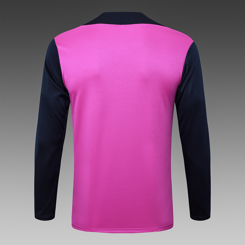 202526 Barcelona Purple Long-sleeved half-pull training kit Football team kit