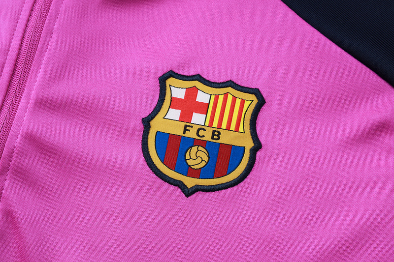 202526 Barcelona Purple Long-sleeved half-pull training kit Football team kit