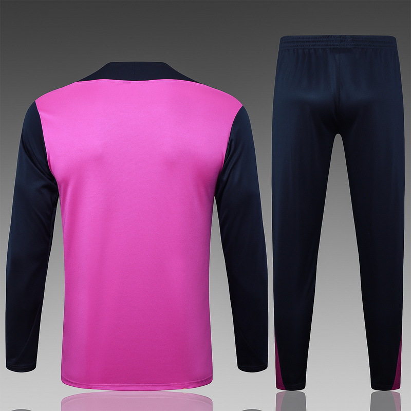 202526 Barcelona Purple Long-sleeved half-pull training kit Football team kit