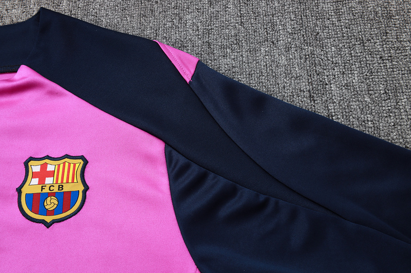 202526 Barcelona Purple Long-sleeved half-pull training kit Football team kit
