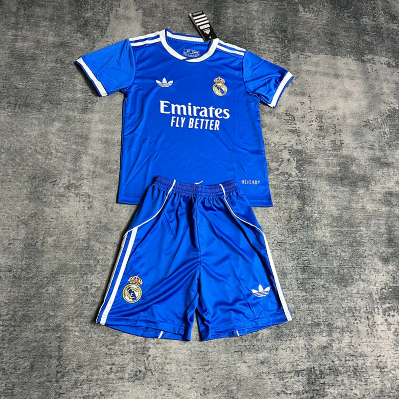 2025/26 Real Madrid Second Away jersey kids Kits size: 16-28