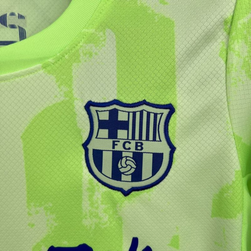 2024/25 Barcelona Second Away Travis Scott Edition jersey kids Kits size: 16-28