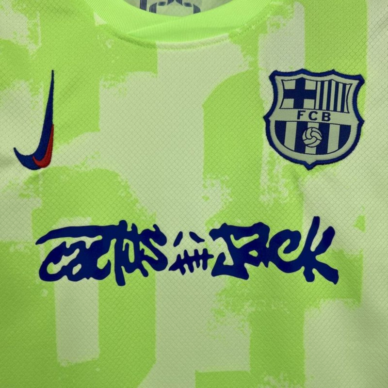 2024/25 Barcelona Second Away Travis Scott Edition jersey kids Kits size: 16-28