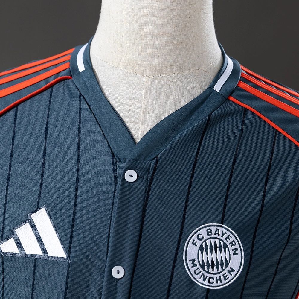 2025/26 Bayern Munich US Pack Full-Button Baseball Brown jersey Fan version