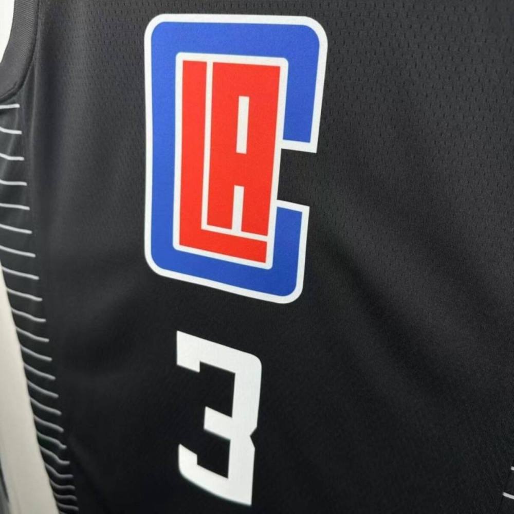 NBA Los Angeles Clippers V-Neck Black Jersey PAUL#3 S-XXL