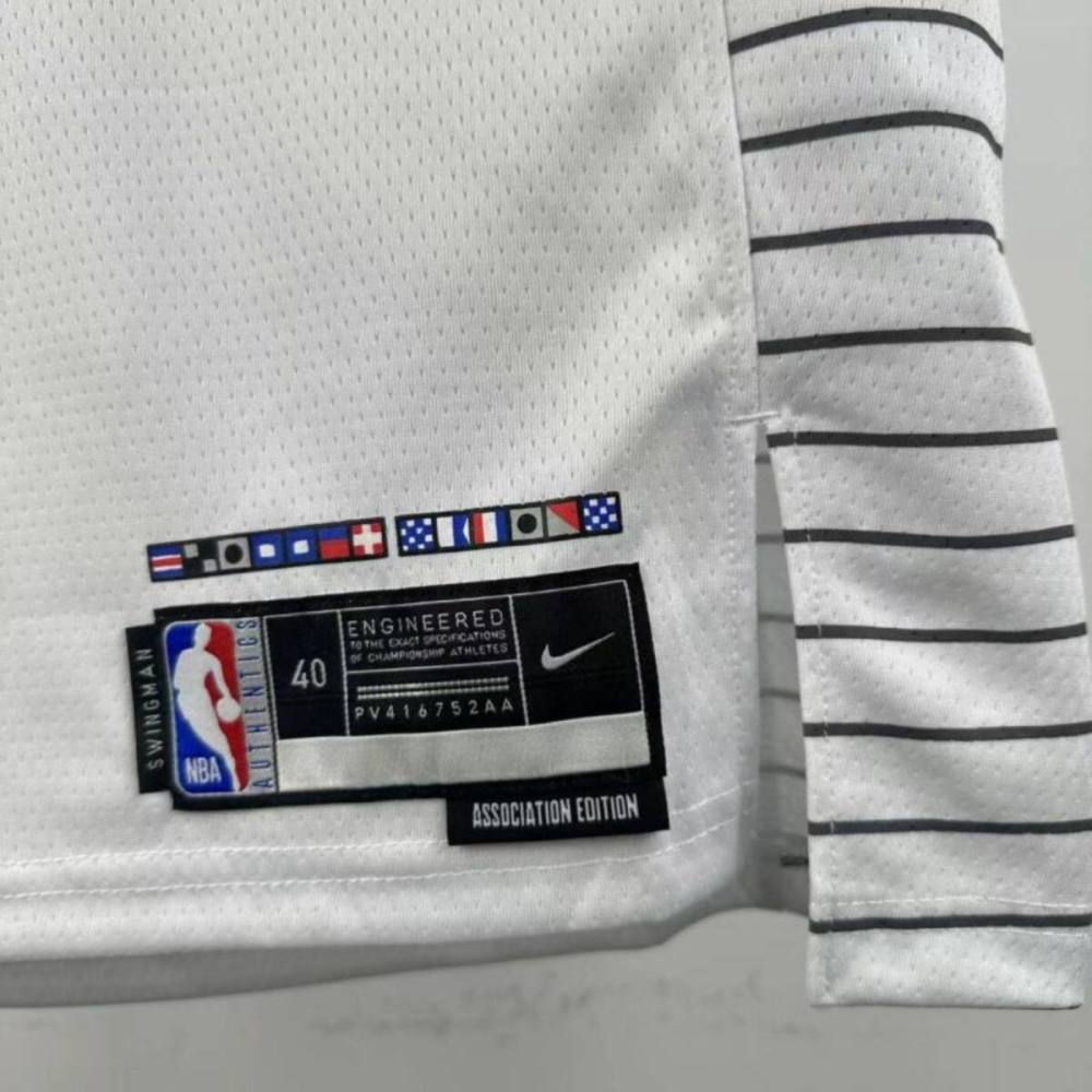 NBA  Los Angeles Clippers 24/25 Round Neck White Jersey PAUL#3 S-XXL