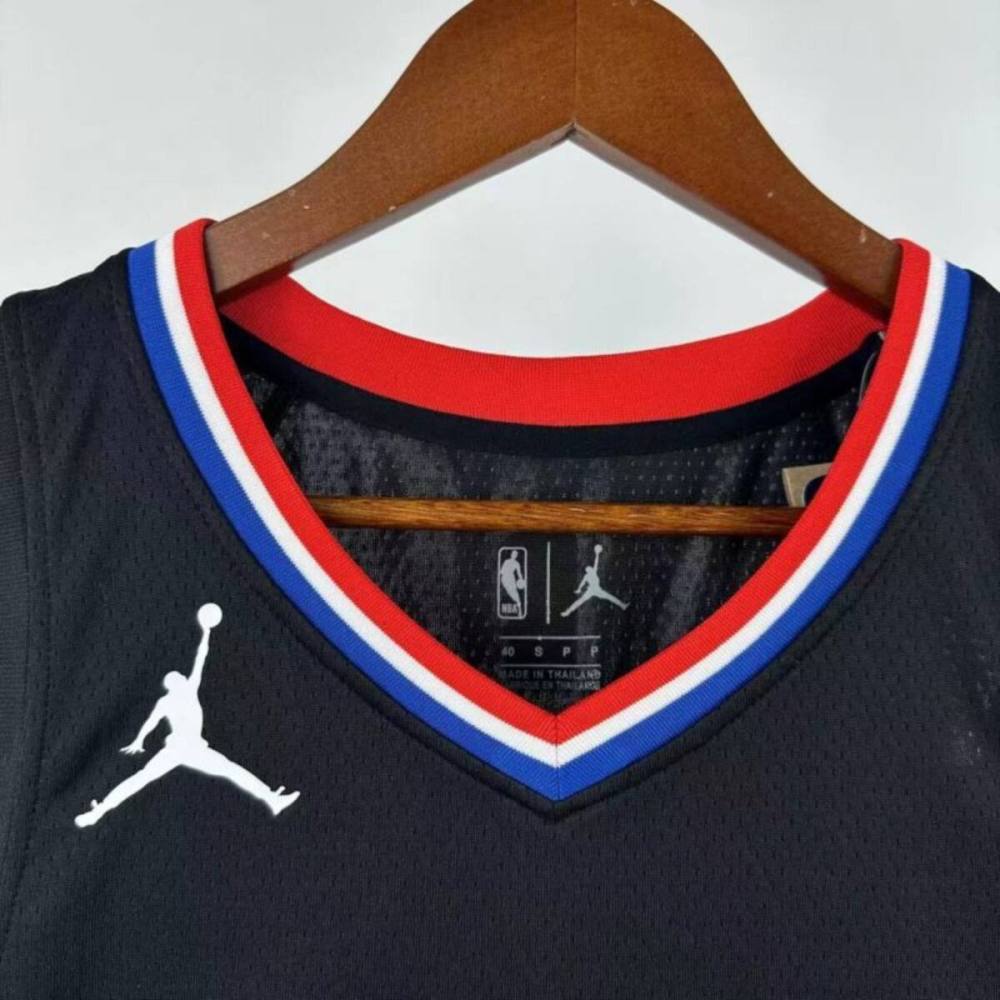 NBA Los Angeles Clippers V-Neck Black Jersey PAUL#3 S-XXL