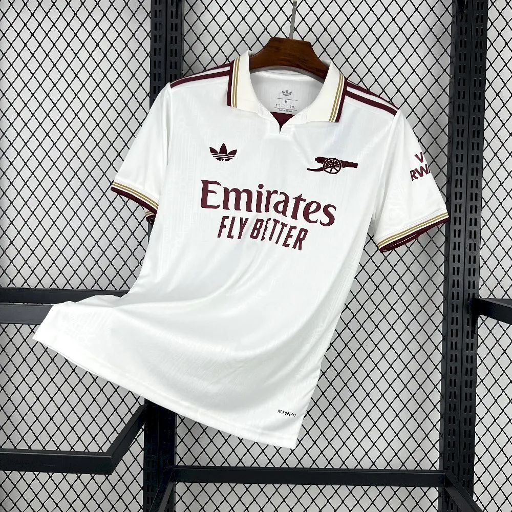 2025/26 Arsenal Second Away White jersey Fan version