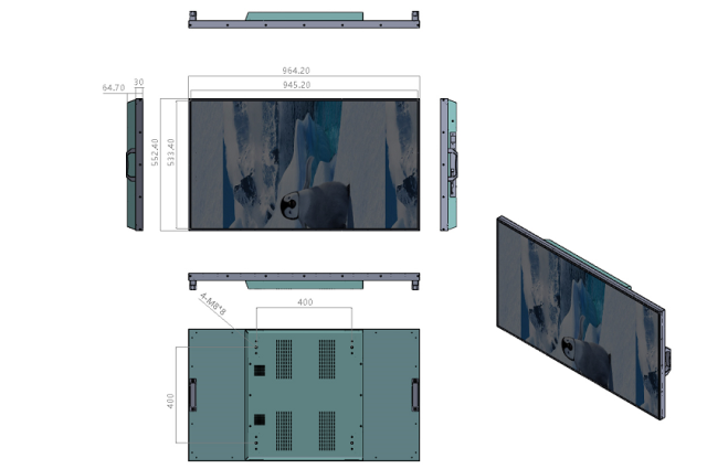 43-inch display windowSmart display terminal