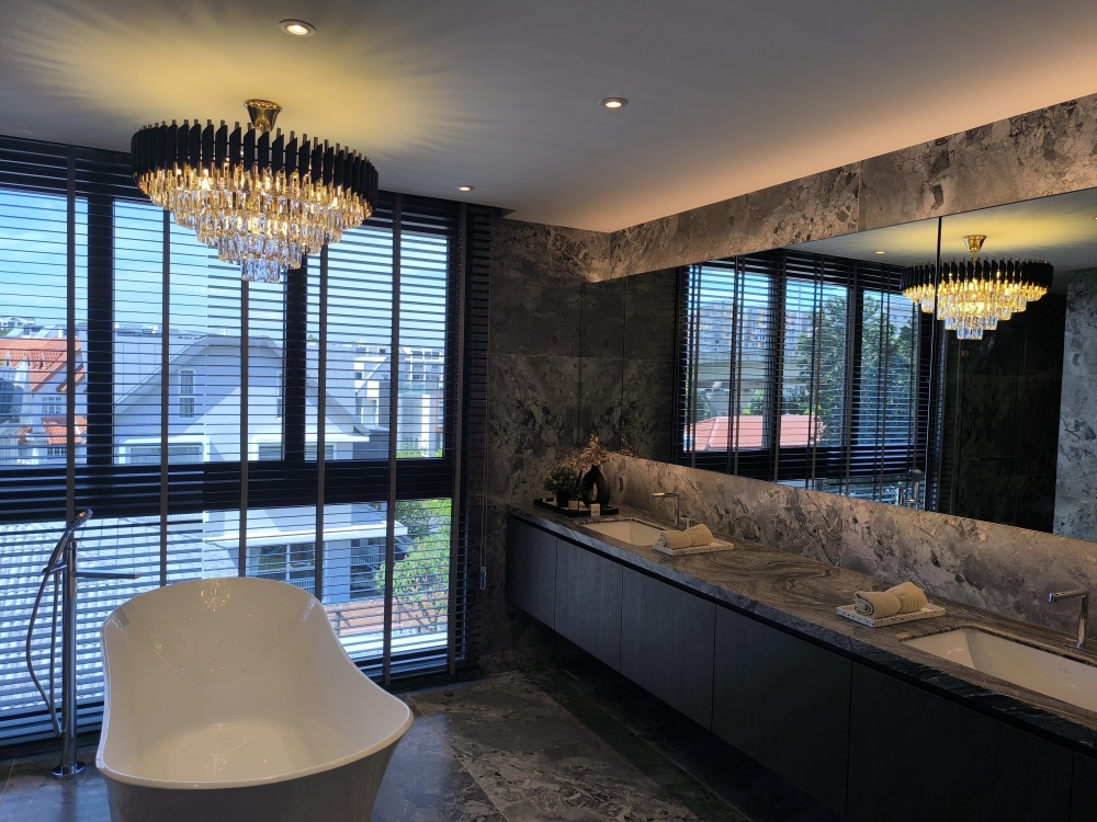 Radiant Reign Postmodern light luxury crystal chandelier living room villa round dining room chandelier bedroom study LED lamp
