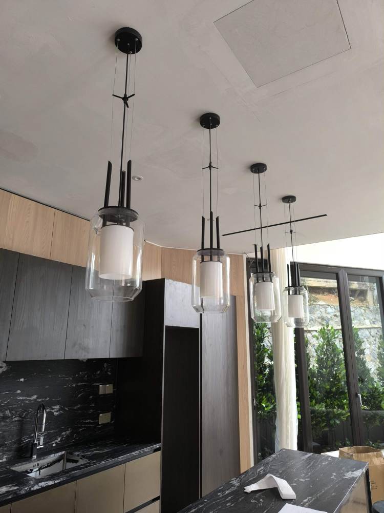 Modern LED Creative Glass Chandelier Hotel Cafe Art Designer Nordic Restaurant Bar Bedroom Bedside Chandelier