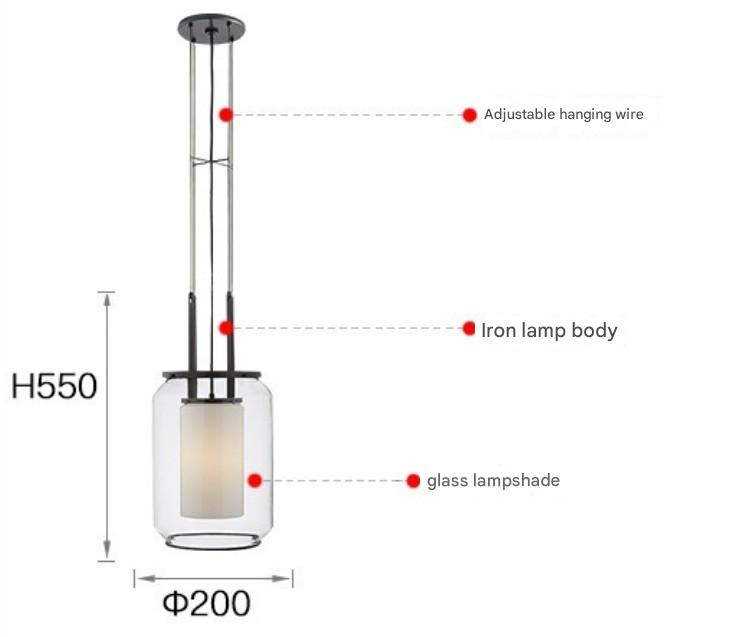 Modern LED Creative Glass Chandelier Hotel Cafe Art Designer Nordic Restaurant Bar Bedroom Bedside Chandelier