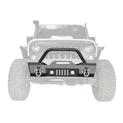 Hot Selling Truck Spare Parts Steel Front Bumper Bull Bar for Jeep Wrangler Black Front Bumper