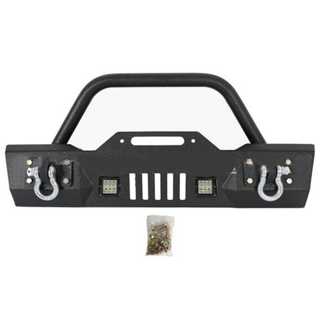Hot Selling Truck Spare Parts Steel Front Bumper Bull Bar for Jeep Wrangler Black Front Bumper