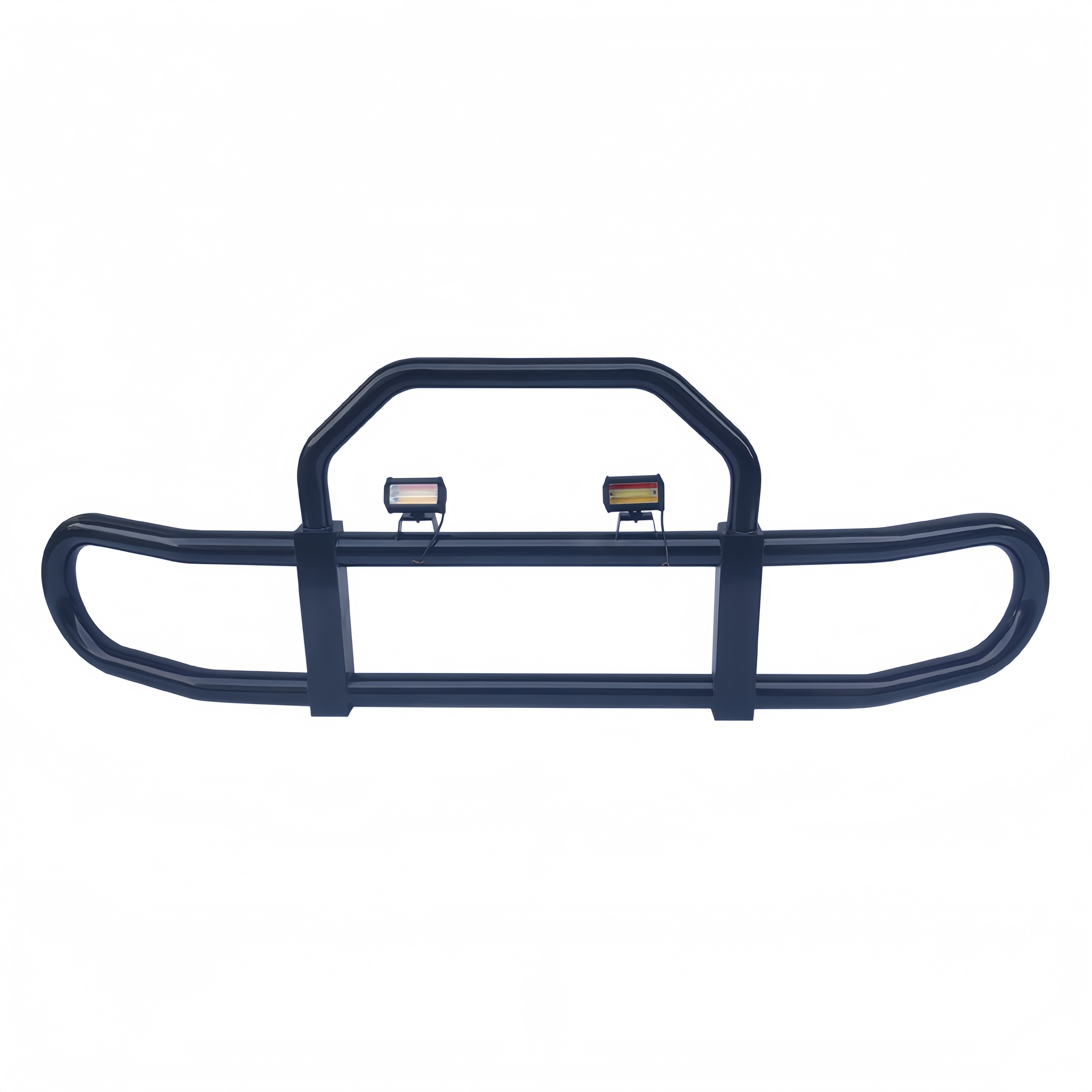 Heavy Duty Truck Iron Steel Deer Guard Heavy Truck Grille Guard Front Bumper Deer Guard with Lights for Volvo Semi Truck