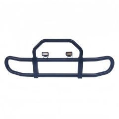 Heavy Duty Truck Iron Steel Deer Guard Heavy Truck Grille Guard Front Bumper Deer Guard with Lights for Volvo Semi Truck