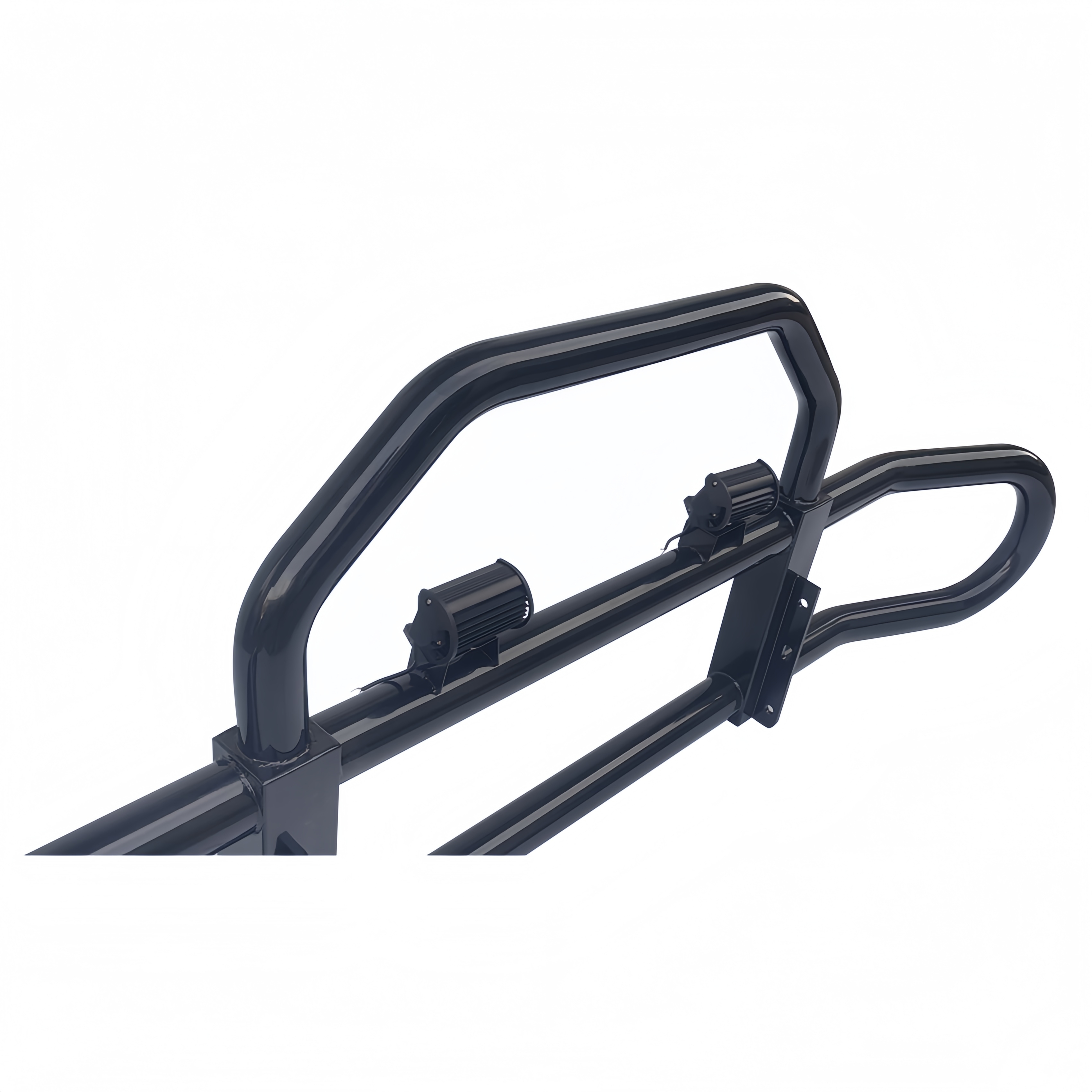 Heavy Duty Truck Iron Steel Deer Guard Heavy Truck Grille Guard Front Bumper Deer Guard with Lights for Volvo Semi Truck