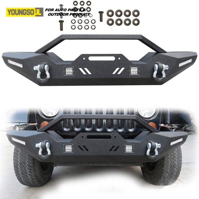 Youngsoul Pickup Truck Bull Bar Front Bumper Guard for Jeep JK-Jl-Jt 07-21