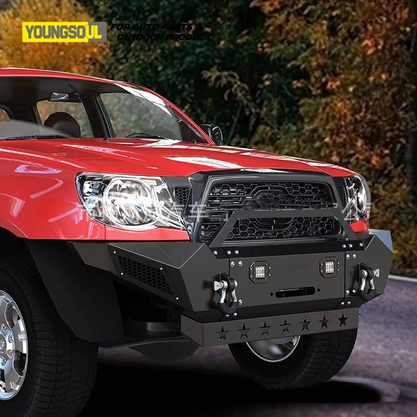 Youngsoul 4X4 Bull Bar Steel Turck Front Bumper Bull Bar Universal for Tacoma Truck Modify Accessories