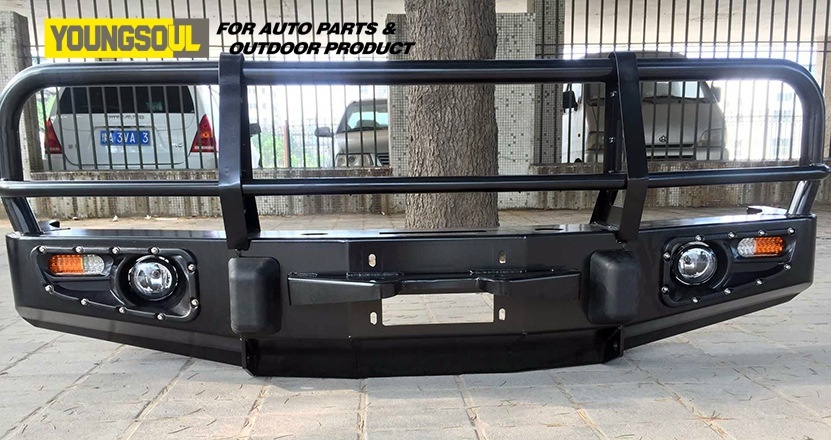 Truck Exterior Accessories Factory Directly Sale High Quality 4X4 Auto Bull Bar Steel Front Bumper for LC80