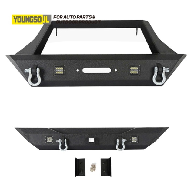 Youngsoul 4X4 Pickup Bull Bar Front Bumper for Wrangler JK Winch Rack LED