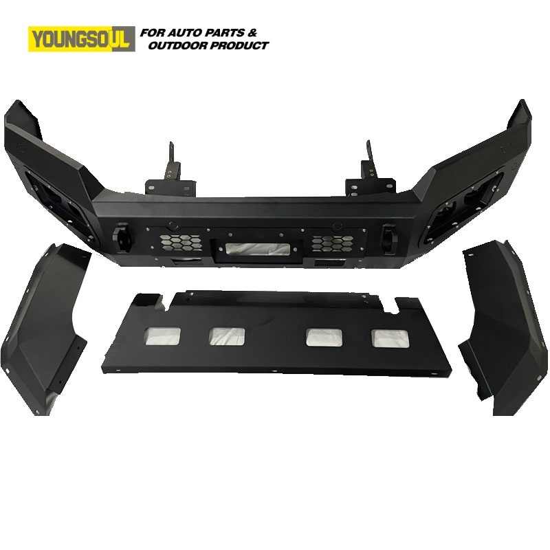 with Skid Plate Winch 4X4 Offroad Car Front Bull Bar Bumper Guard Auto Accessories for Isuzu Dmax Ford Ranger T8 T9