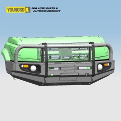 Youngsoul 4X4 Pickup Truck steel Front Bumper Bull Bar for LC76 LC79 LC80 LC100 LC200 LC300 Universal Auto Spare Parts