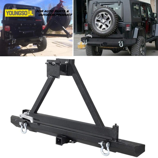Pickup Truck Car 4X4 Accessories Rear Bumper Rear Bullbar Bull Bar for Jeep Wrangler Jk Jl