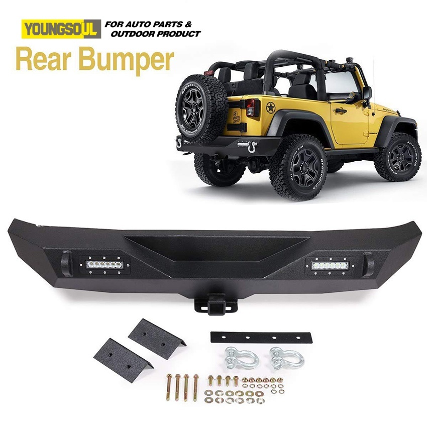 Youngsoul 4X4 Steel Rear Bumper Accessories Offroad Rear Bull Bar for Jeep Wrangler Jk Jl