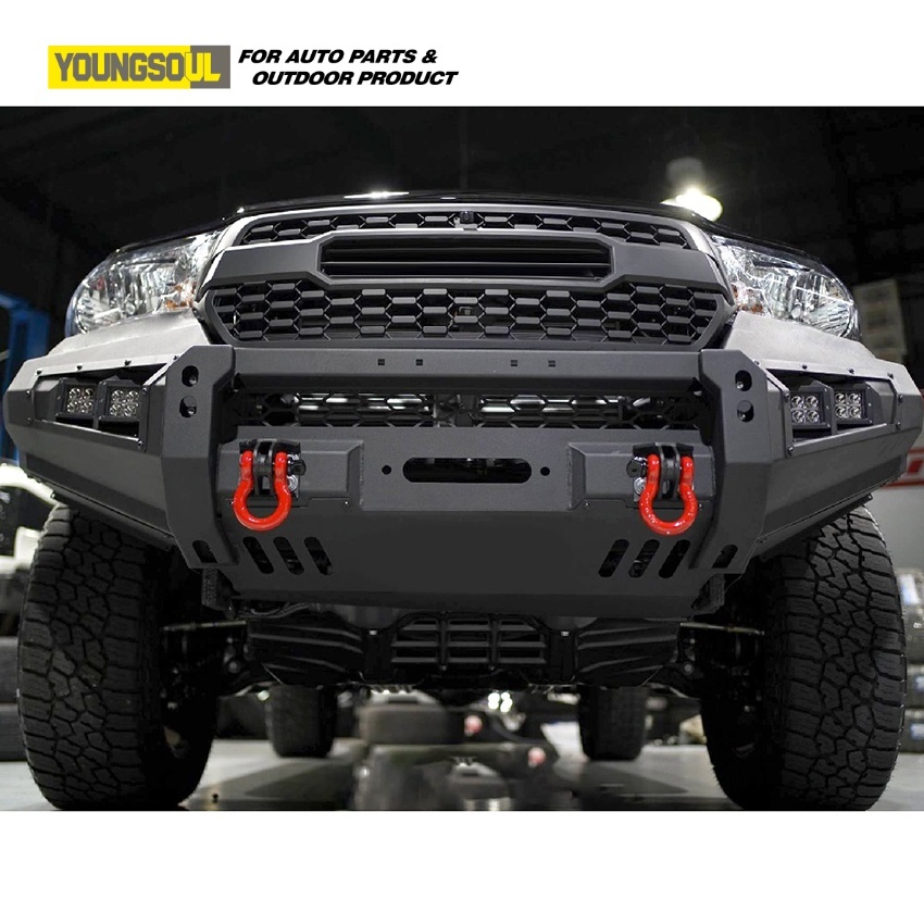 Youngsoul 4X4 Pickup Car Offload Accessories Black Steel Front Bumper Bull Bar for Toyota Hilux Revo Vigo Rocco