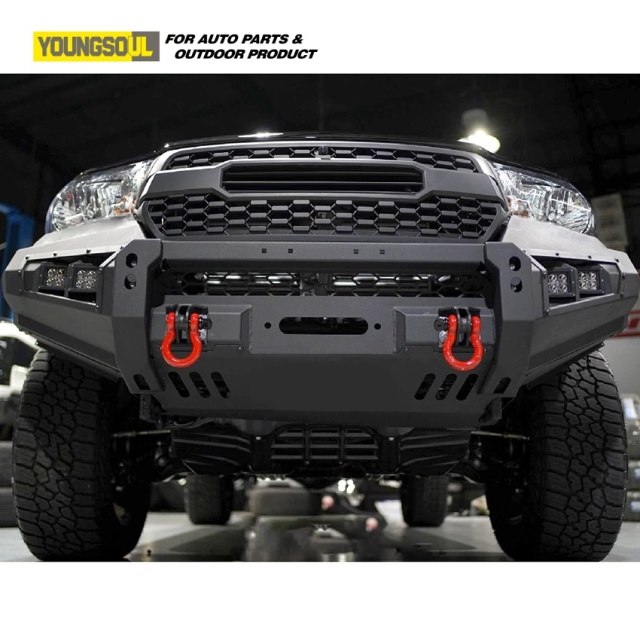 Youngsoul 4X4 Pickup Car Offload Accessories Black Steel Front Bumper Bull Bar for Toyota Hilux Revo Vigo Rocco