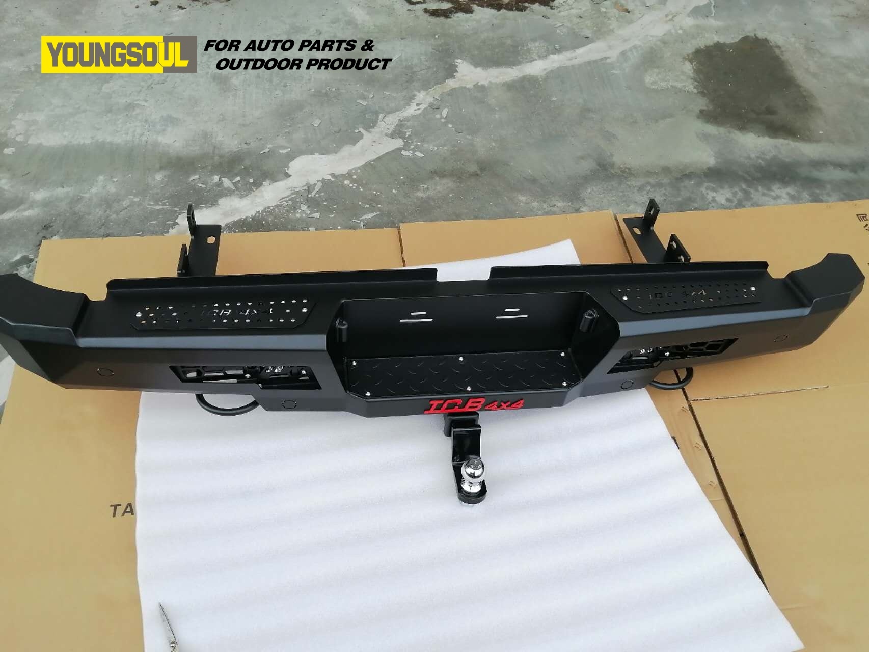 OEM Design Rear Bumper Bull Bar Car Rear Bumper Protector Guard Steel Rear Bull Bar for Hilux Revo Rocco Vigo Dmax