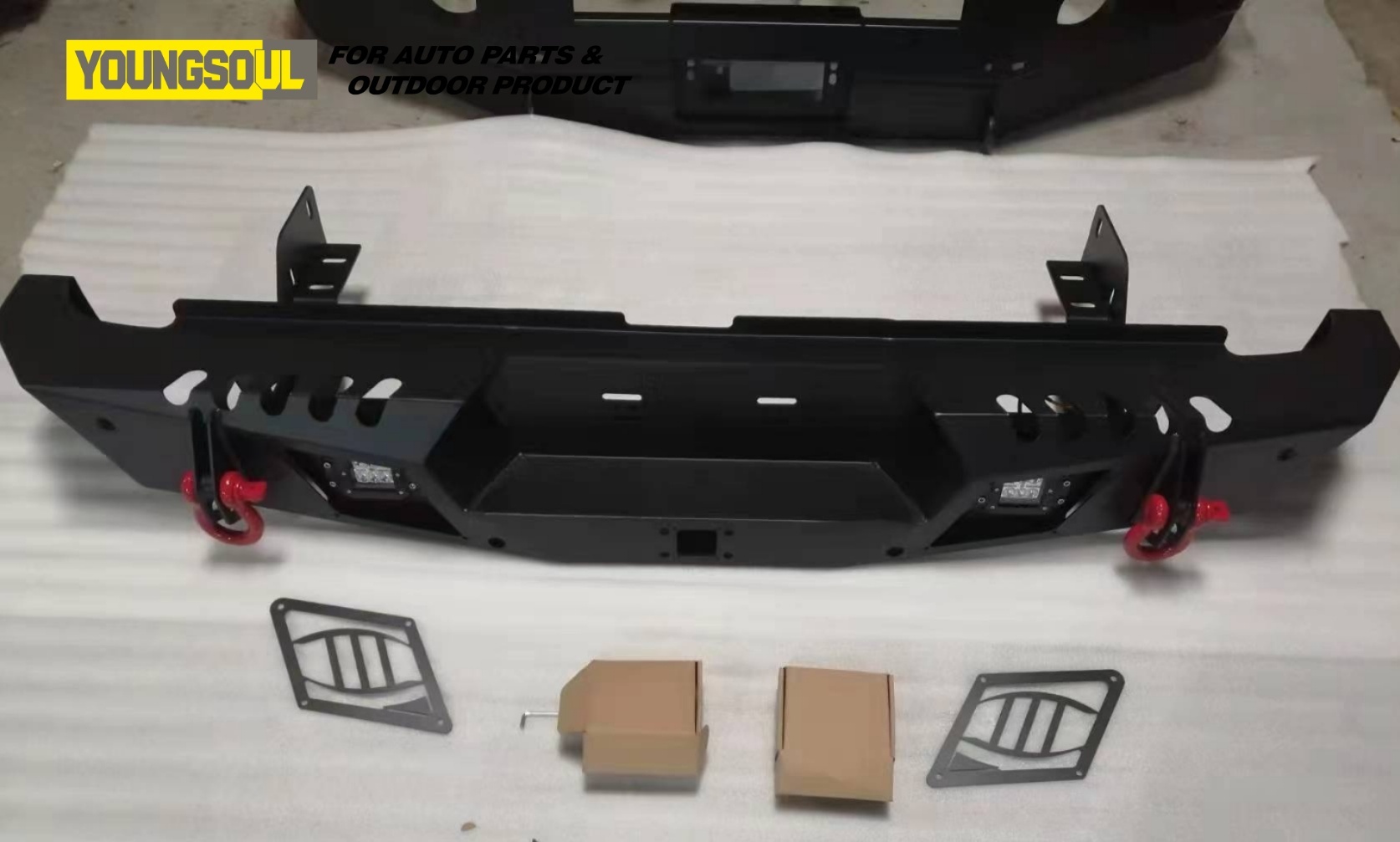OEM Design Rear Bumper Bull Bar Car Rear Bumper Protector Guard Steel Rear Bull Bar for Hilux Revo Rocco Vigo Dmax