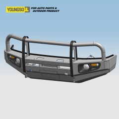 Youngsoul 4X4 Pickup Truck steel Front Bumper Bull Bar for LC76 LC79 LC80 LC100 LC200 LC300 Universal Auto Spare Parts