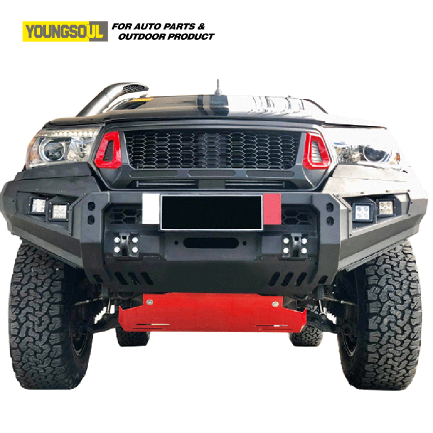Youngsoul 4X4 Pickup Car Offload Accessories Black Steel Front Bumper Bull Bar for Toyota Hilux Revo Vigo Rocco